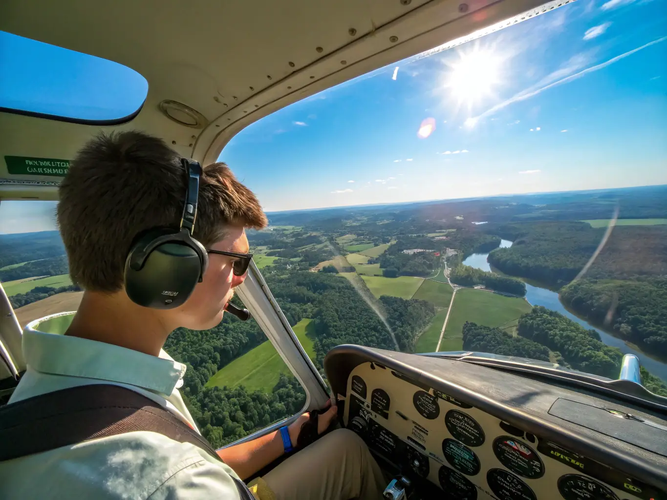 A glider pilot participating in a regional gliding competition, demonstrating precision and skill in flight.