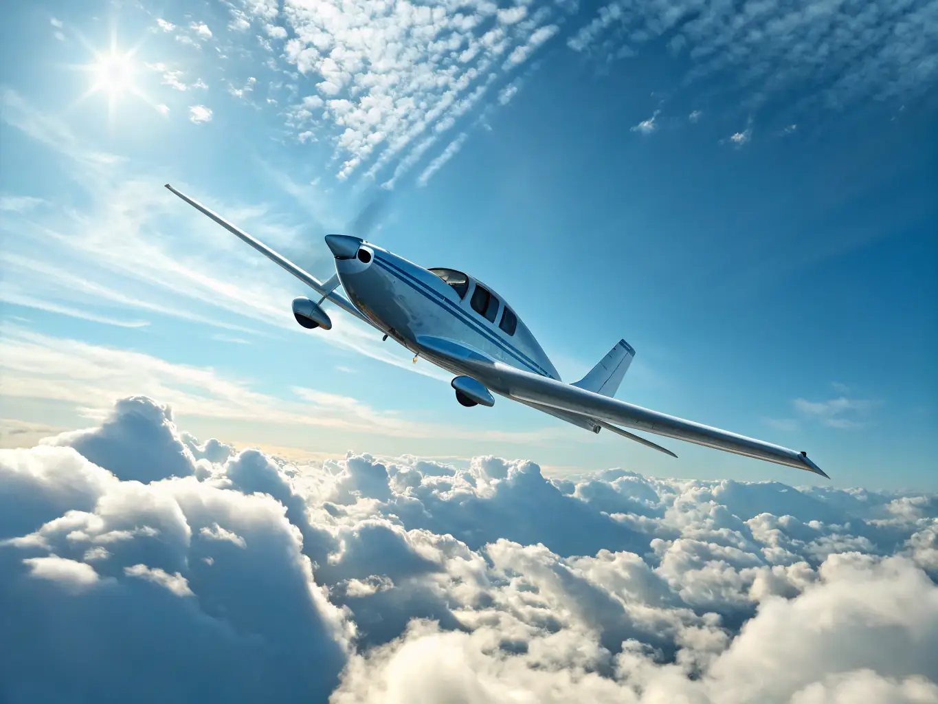 A glider soaring gracefully over the French countryside, with the picturesque Puimoisson aerodrome visible in the background.